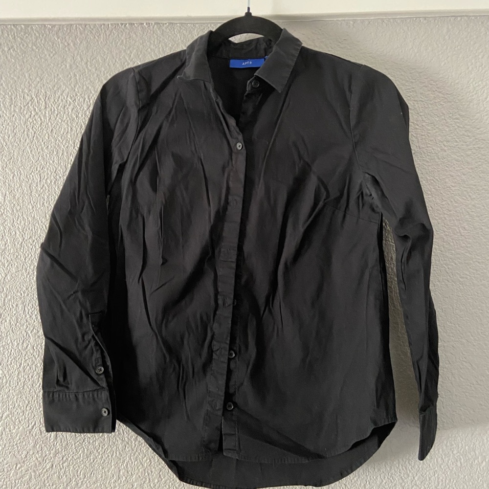 Apt 9 black long sleeve button down shirt